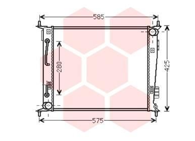 VAN WEZEL Radiaator,mootorijahutus 83002185